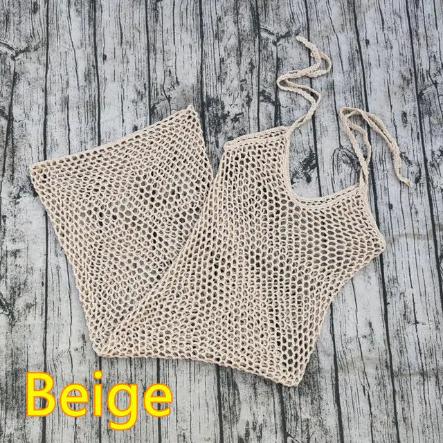 4 Color Summer Sleeveless Crochet Beach Dress