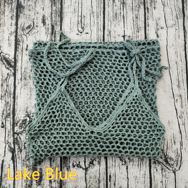 4 Color Summer Sleeveless Crochet Beach Dress