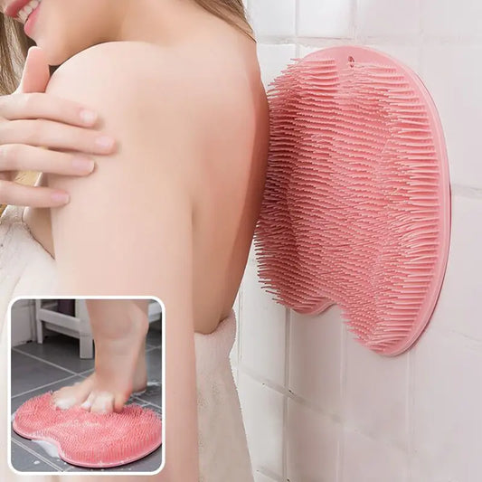 Bath Mat Back Massage Silicone Brush